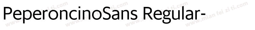 PeperoncinoSans Regular字体转换